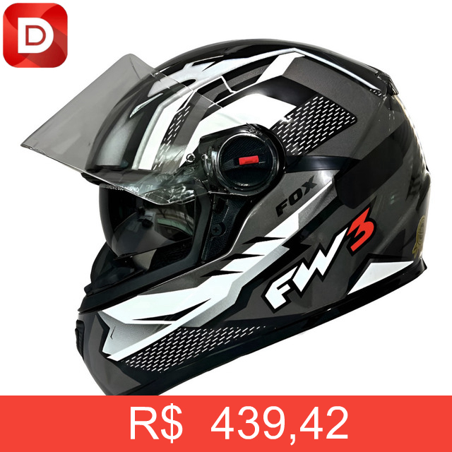 Foto do produto Capacete para moto Fw3 gtx fox