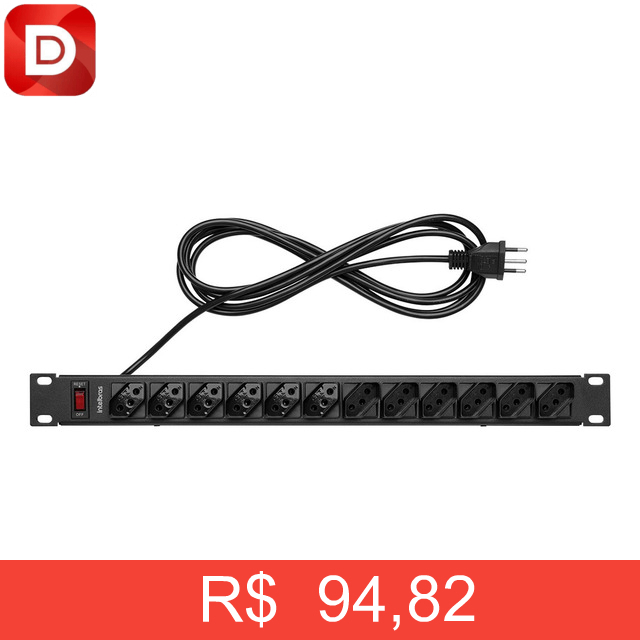 Foto do produto Filtro De Linha com 12 Tomadas Intelbras
