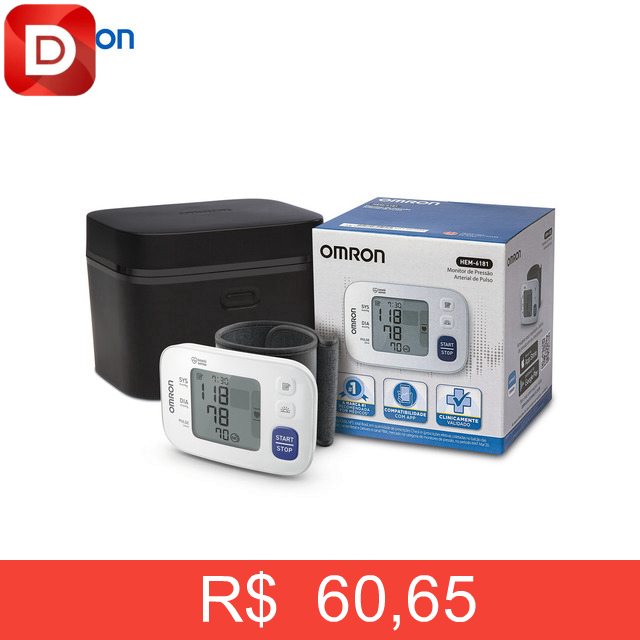 Foto do produto Monitor de Pressão Arterial de pulso Omron