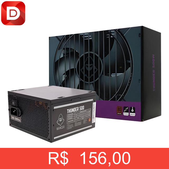 Foto do produto Fonte Mancer Thunder 500w