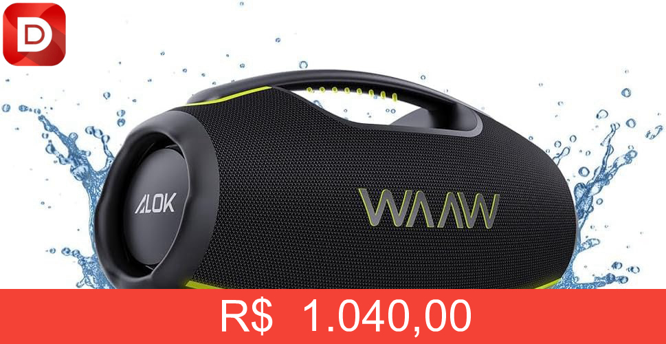 Foto do produto Caixa De Som Bluetooth HYPERBOOM 1000 By Alok