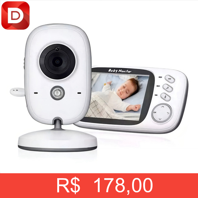 Foto do produto Baba Eletrônica Baby Monitor Visão Noturna Dual Audio