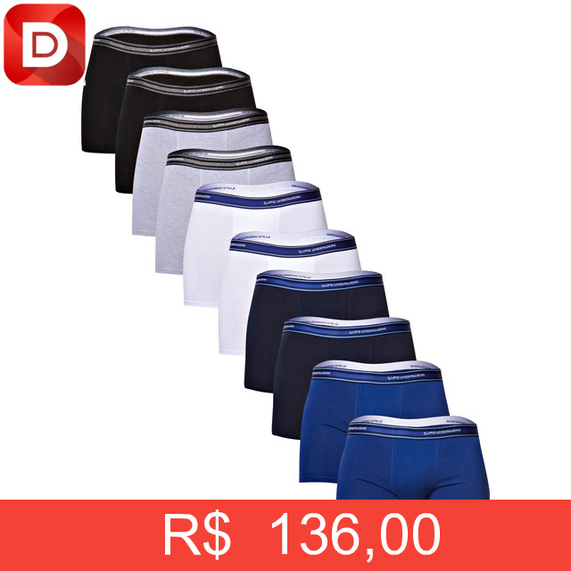 Foto do produto Kit Cuecas Lupo Boxer