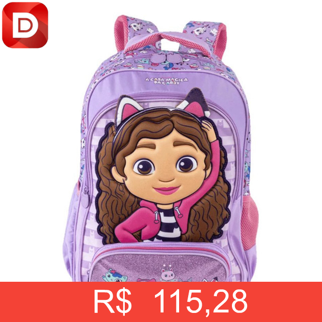Foto do produto Mochila Costas Gabby's Dollhouse Cattitude Sestini