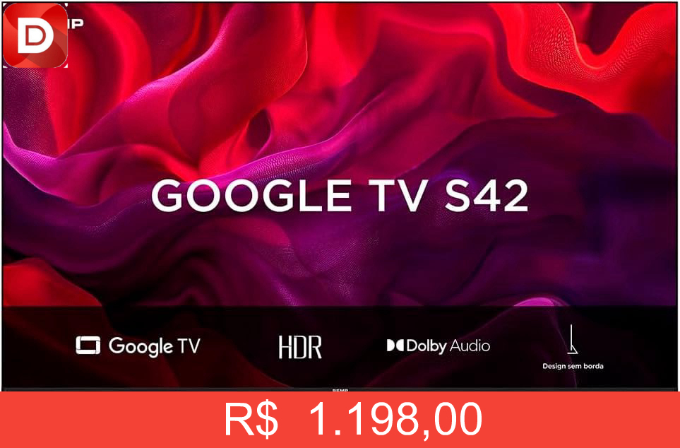 Foto do produto SEMP SMART TV 32” 32S42 HD GOOGLE TV