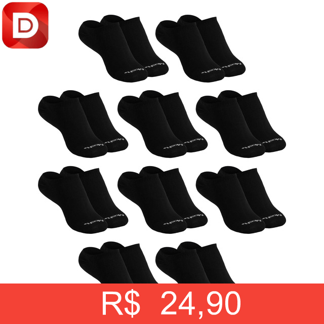 Foto do produto Kit 10 Pares Meias Mash Invisível