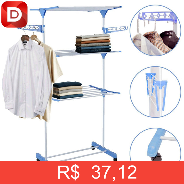Foto do produto Varal de Chão 3 Andares Dobrável