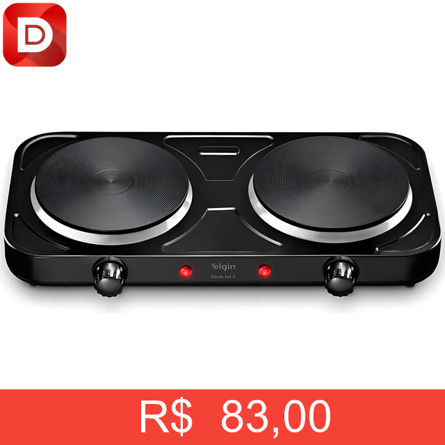 Foto do produto Fogão Cooktop Elétrico Elgin 2 Bocas