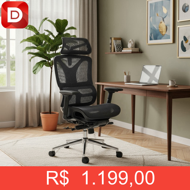 Foto do produto Cadeira Escritório Ergonômica Executiva Premium Dinamarca