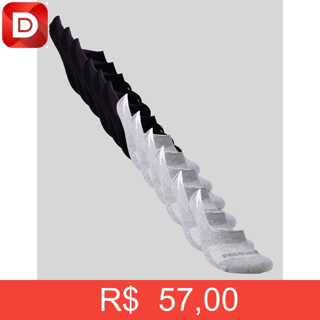 Foto do produto Kit 12 Meias Polo Wear Day By Day Sapatilha