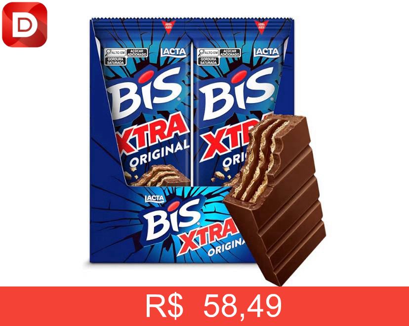 Foto do produto Chocolate Bis Xtra ao Leite