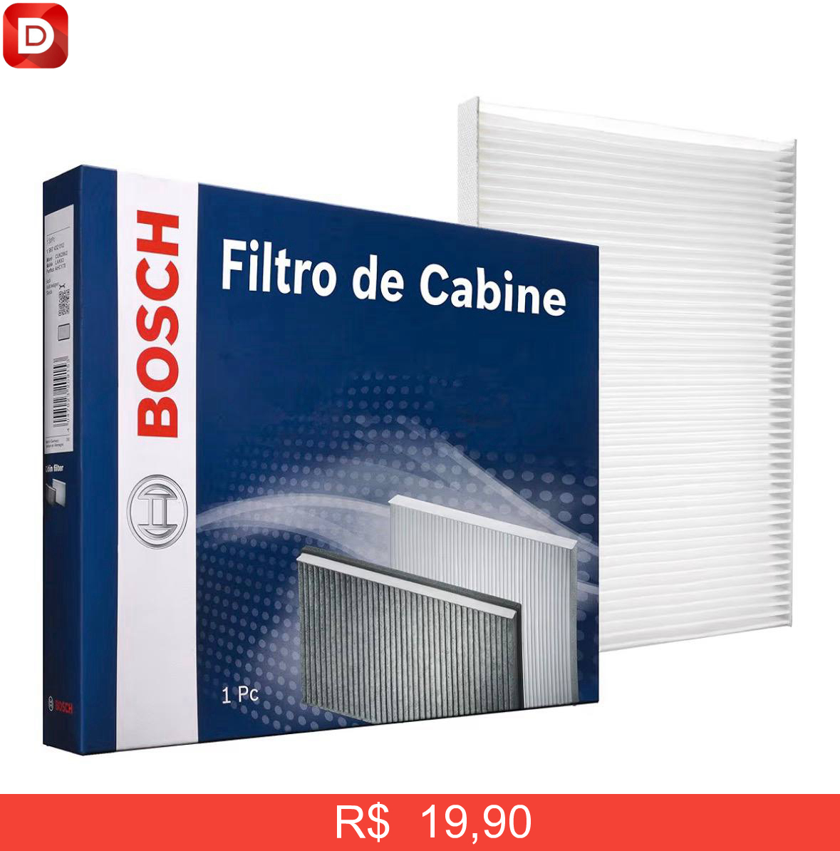 Foto do produto Bosch Filtro de Ar Condicionado Automotivo Cabine