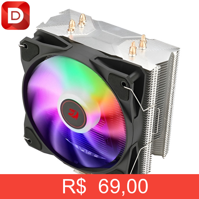 Foto do produto Cooler Processador Redragon Tyr Rainbow Cc-9104
