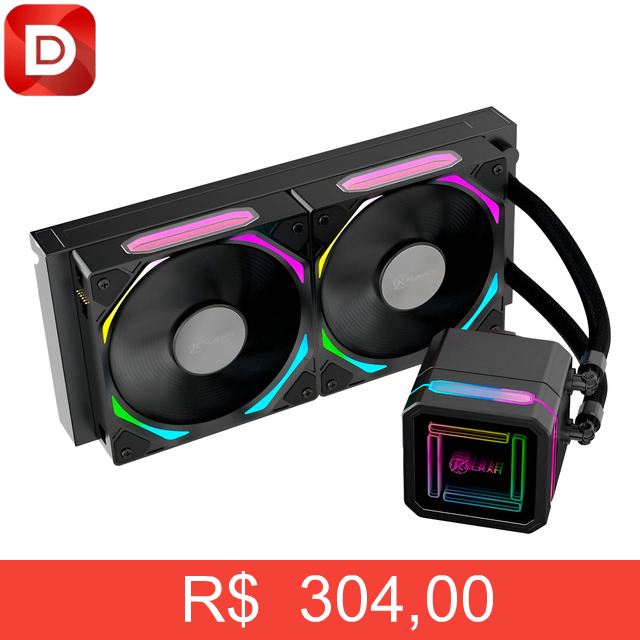 Foto do produto Water Cooler Gamer Kalkan Delta 240 Wireless Argb
