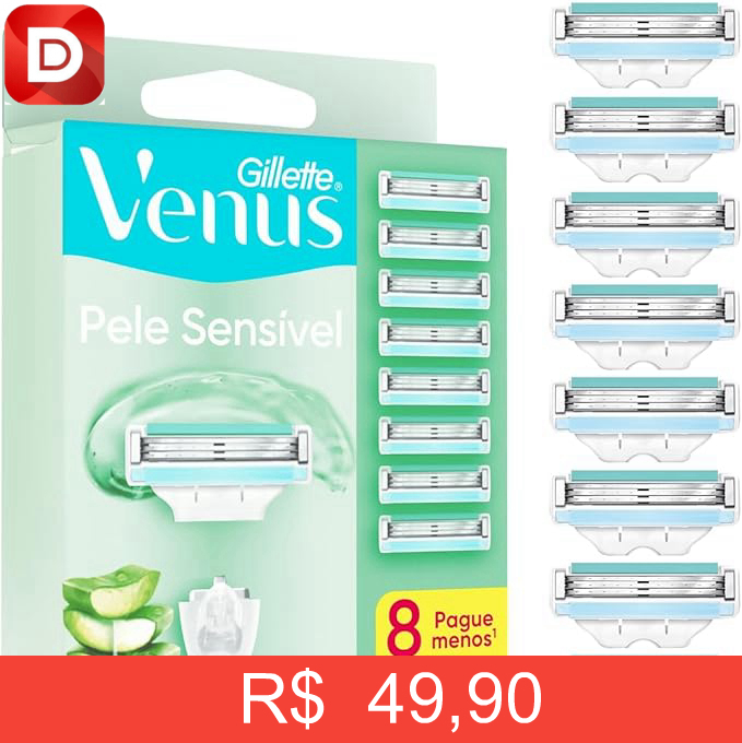 Foto do produto Gillette Venus Pele Sensível Carga para Aparelho de Depilar
