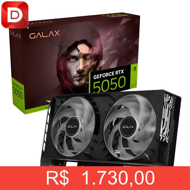 Foto do produto Placa De Vídeo Rtx 5050 8GB GALAX