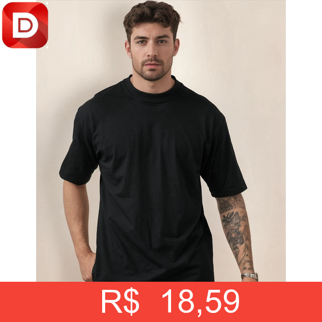 Foto do produto Camiseta Oversized Gola Alta Streetwear