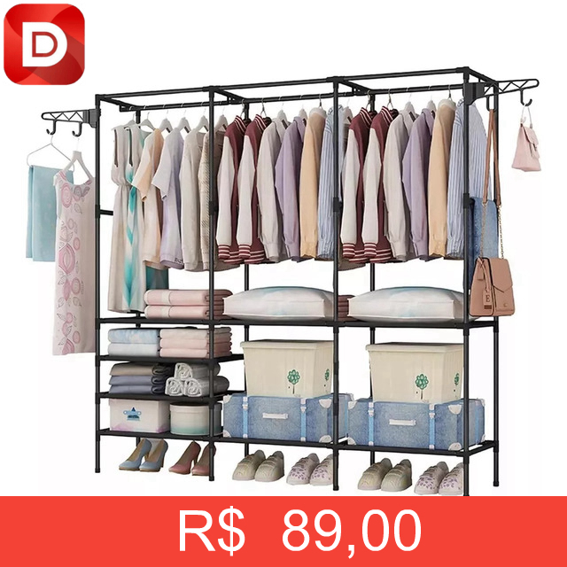 Foto do produto Cabideiro Arara Organizadora de Roupas Closet