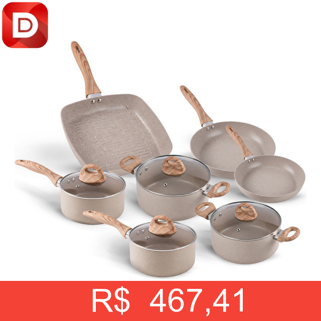 Foto do produto Jogo De Panelas 7 Ceramic Life Smart Plus