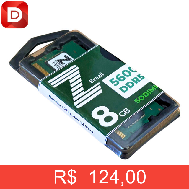 Foto do produto Memória Notebook Ddr5 Sodimm 8gb