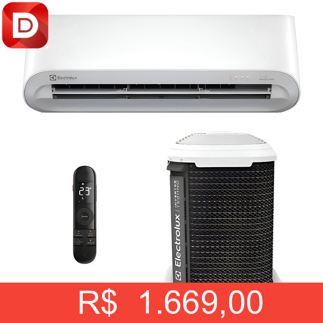 Foto do produto Ar Cond Split Inverter R-32 Electrolux 12000btus Frio