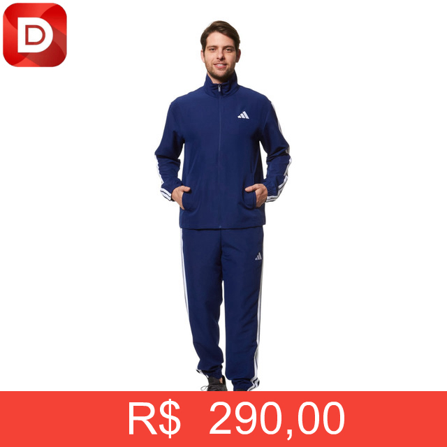 Foto do produto Conjunto Agasalho Adidas Malha Sportswear Basic
