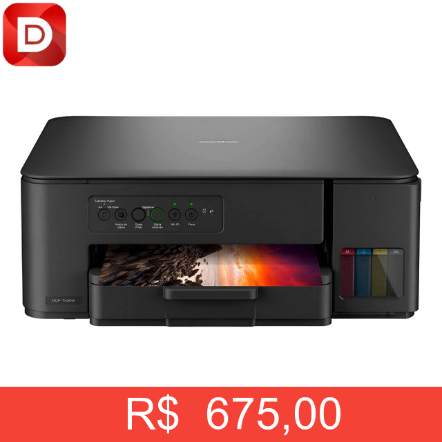 Foto do produto Impressora Multifuncional Brother Dcpt430w