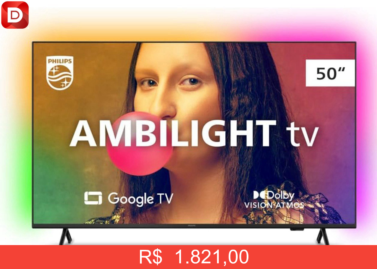 Foto do produto Smart TV Philips Ambilight 50