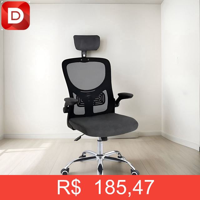 Foto do produto Cadeira De Escritório Ergonômica Tela Mesh Respirável