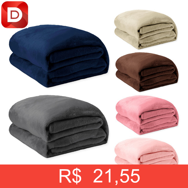 Foto do produto Kit Cobertas Manta Soft Casal Microfibra Veludo