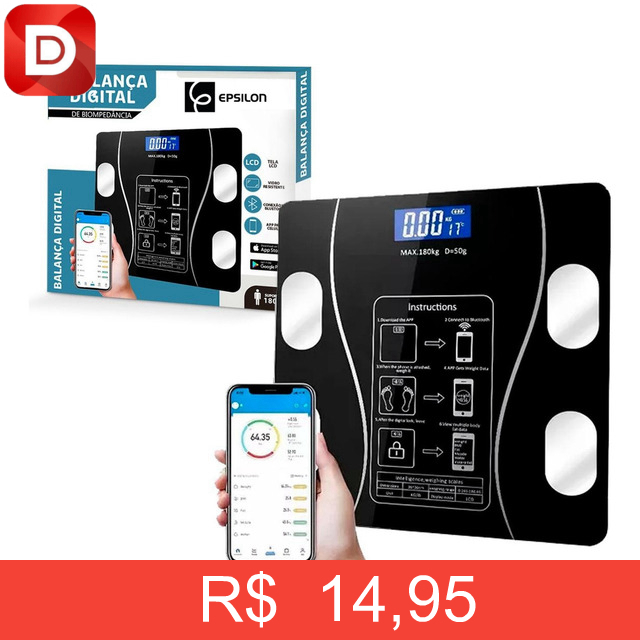 Foto do produto Balança Bioimpedância Digital