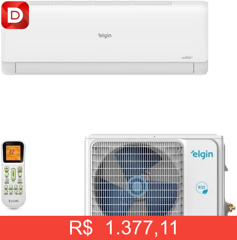 Foto do produto Ar Condicionado Split Inverter Eco II 9000 BTUs Elgin Quente e Frio