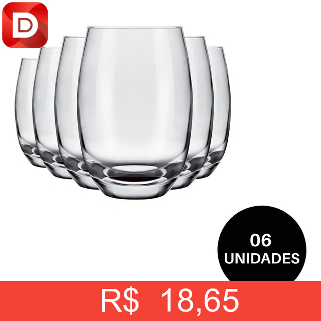 Foto do produto Jogo 6 Copos Kit Long Drink Grande