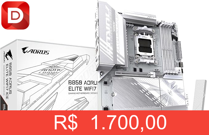 Foto do produto GIGABYTE Placa-mãe B850 AORUS ELITE WIFI7 ICE