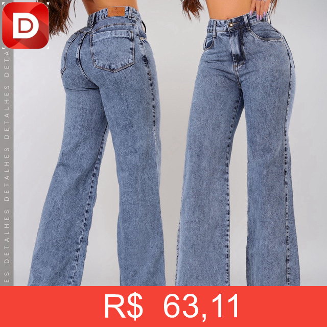 Foto do produto Calça Jeans Wide Leg Pantalona