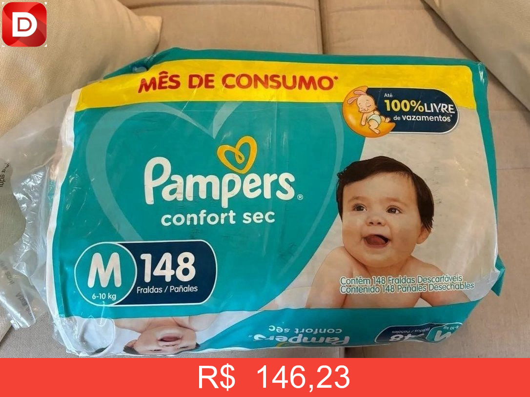 Foto do produto Fralda Pampers Confort Sec M