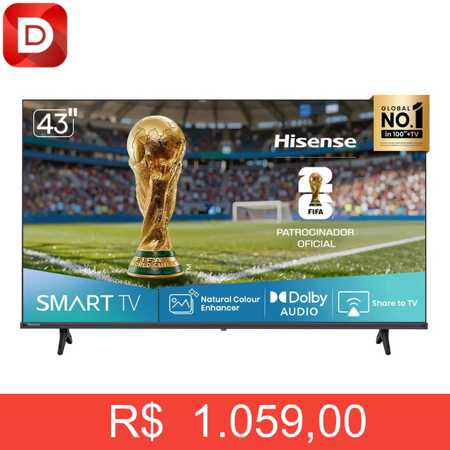 Foto do produto Hisense Smart TV FHD 43