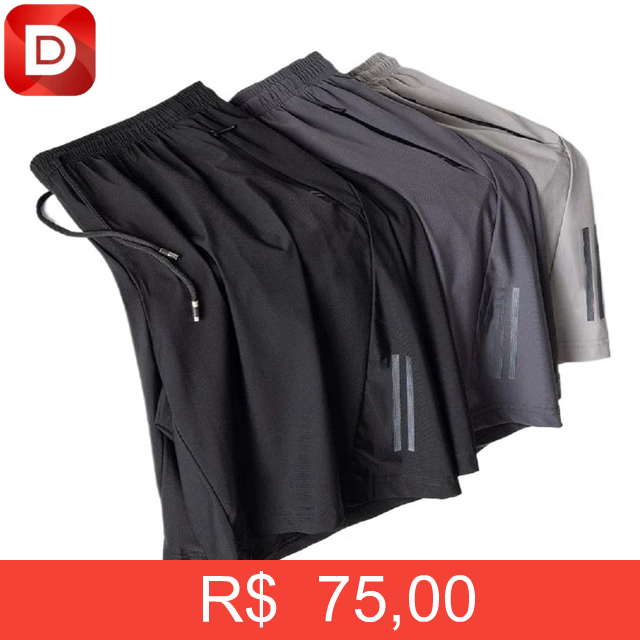 Foto do produto Kit com 3 Bermudas com Zíper Dry-Fit