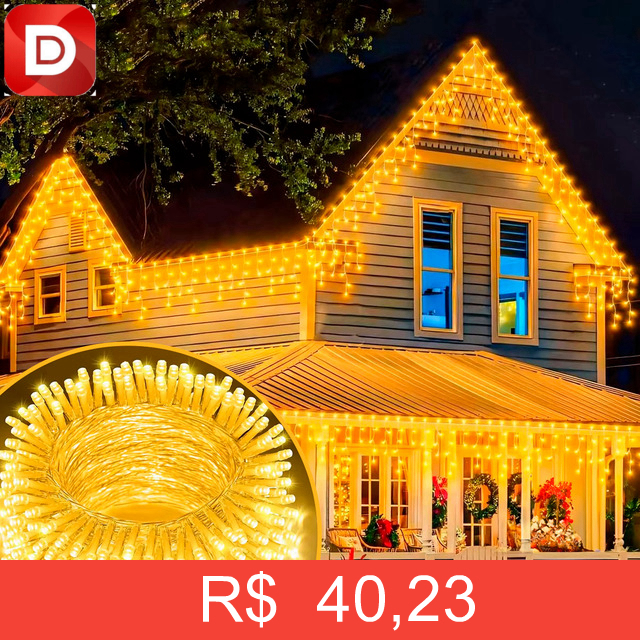 Foto do produto Cascata Natal Luz Fixa