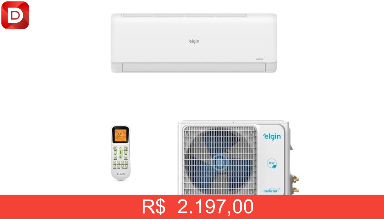 Foto do produto Ar Condicionado Split Hi Wall Elgin Eco Inverter II 18000 BTU/h Frio 45HJFI18C2WC