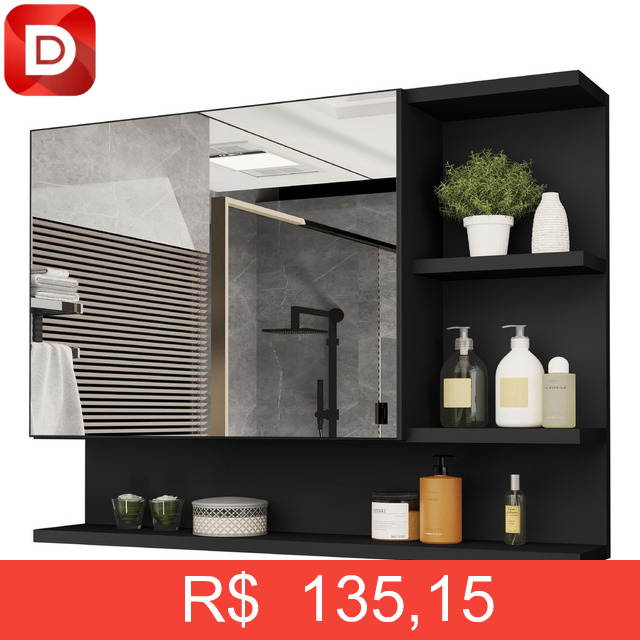 Foto do produto Armário para Banheiro com Espelheira