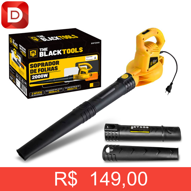 Foto do produto Soprador de Folhas e Resíduos Elétrico 2000w