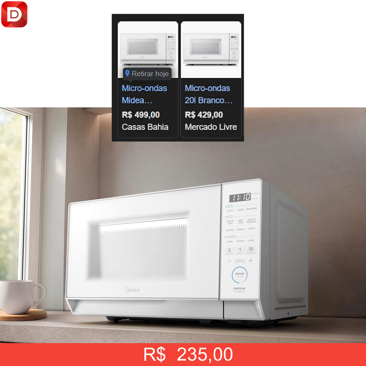 Foto do produto Micro-ondas MasterCook Midea