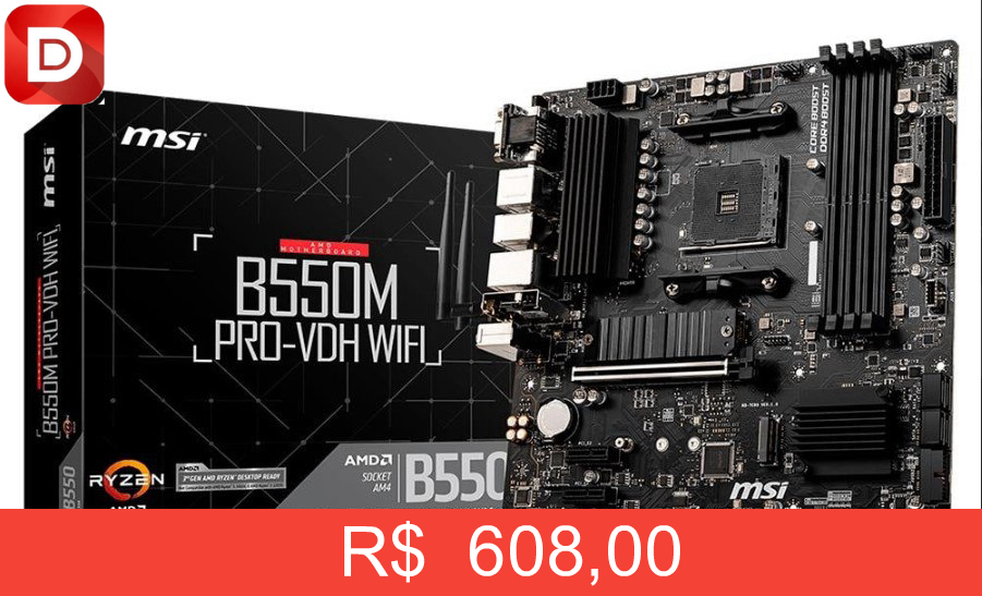 Foto do produto MSI B550M PRO-VDH WIFI