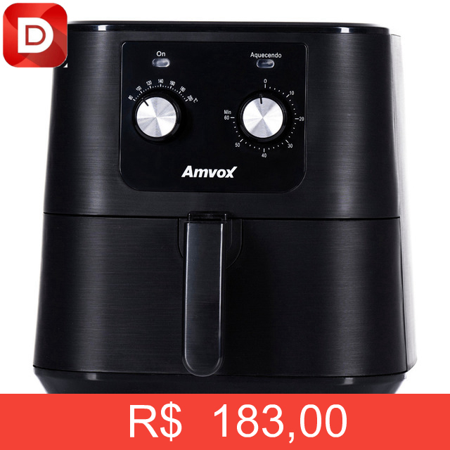 Foto do produto Air Fryer Amvox Black 7L