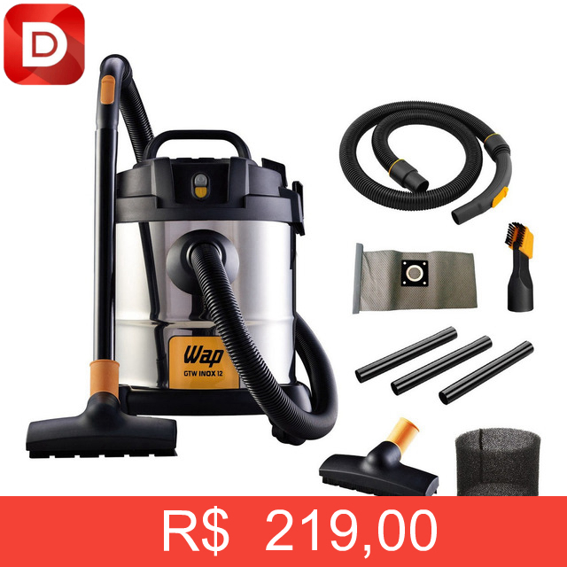 Foto do produto Aspirador de Pó e Água WAP GTW INOX 1400W