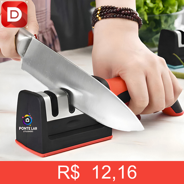 Foto do produto Afiador Amolador De Facas E Tesouras 3 In 1 Profissional