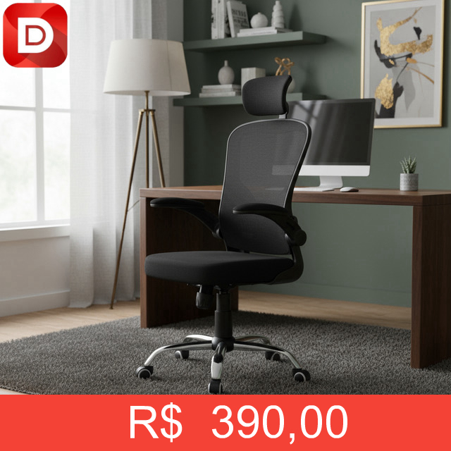 Foto do produto Cadeira De Escritório Ergonômica Giratória B100 Boston