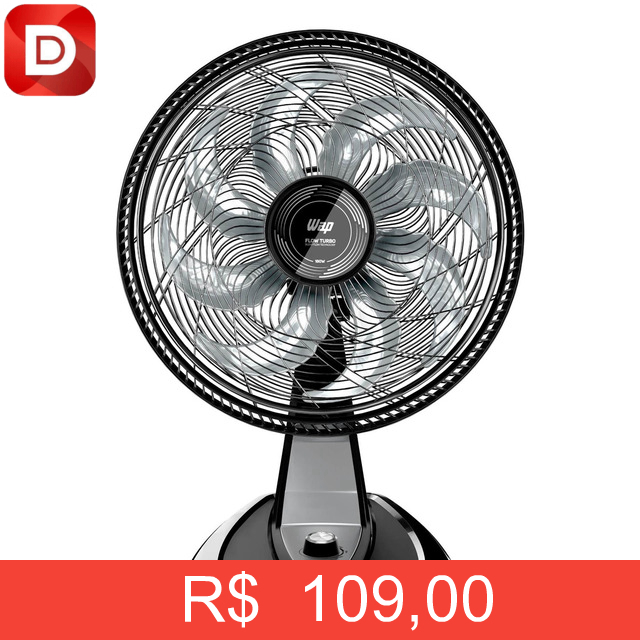 Foto do produto Ventilador De Parede E Mesa 180w 50cm 2 Em 1 Wap Flow Turbo