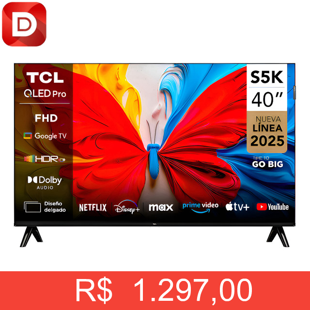 Foto do produto Smart TV 4.0 TCL Full HD QLED 40X5K